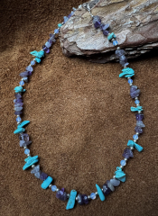 Trkis/Amethyst Collier