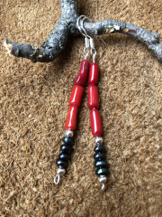 Indianerschmuck Ohrring Koralle