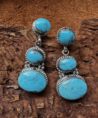 Navajo Trkis Ohrringe
