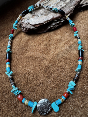 Indianerschmuck Kette Sonnensymbol