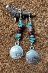 Navajo Ohrringe Buffalo
