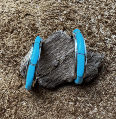 Zuni T�rkis Hoop Ohrringe