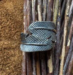 Navajo Silber Ring Feder