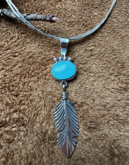 T�rkis Anh�nger Feder