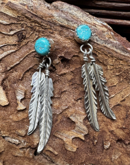 Navajo T�rkis Ohrringe