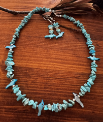 Fetischkette T�rkis/Perlmutt