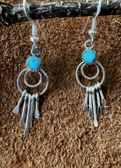 Navajo T�rkis/Silber Ohrringe