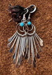 Navajo T�rkis/Silber Ohrringe