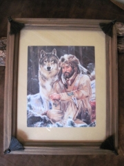 Bilderrahmen mit original Pferdehaar,mit Bild ,art 44