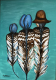 Navajo Malerei Feather Spirits