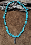 Indianerschmuck Collier T�rkis/Feder