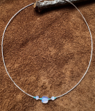Liquid Silver Opal Kette