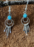 Navajo T�rkis/Silber Ohrringe