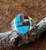 Navajo Multicolour Inlay Ring