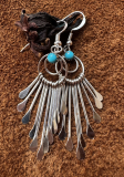 Navajo T�rkis/Silber Ohrringe