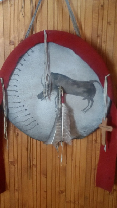 original indianisches war dance shield,art 1