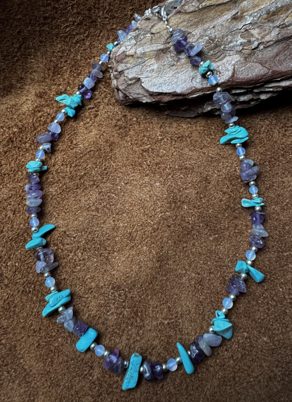 Trkis/Amethyst Collier