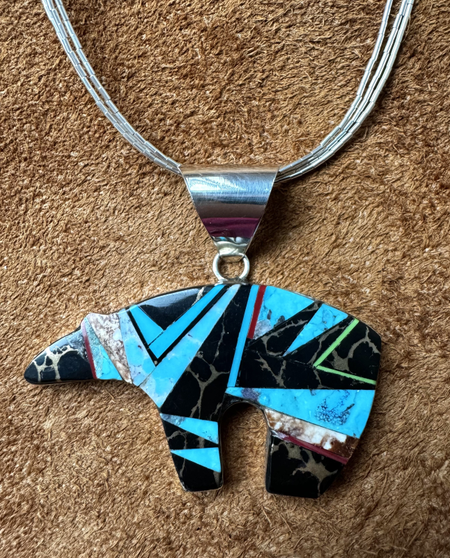 Navajo Inlay Anhnger Br