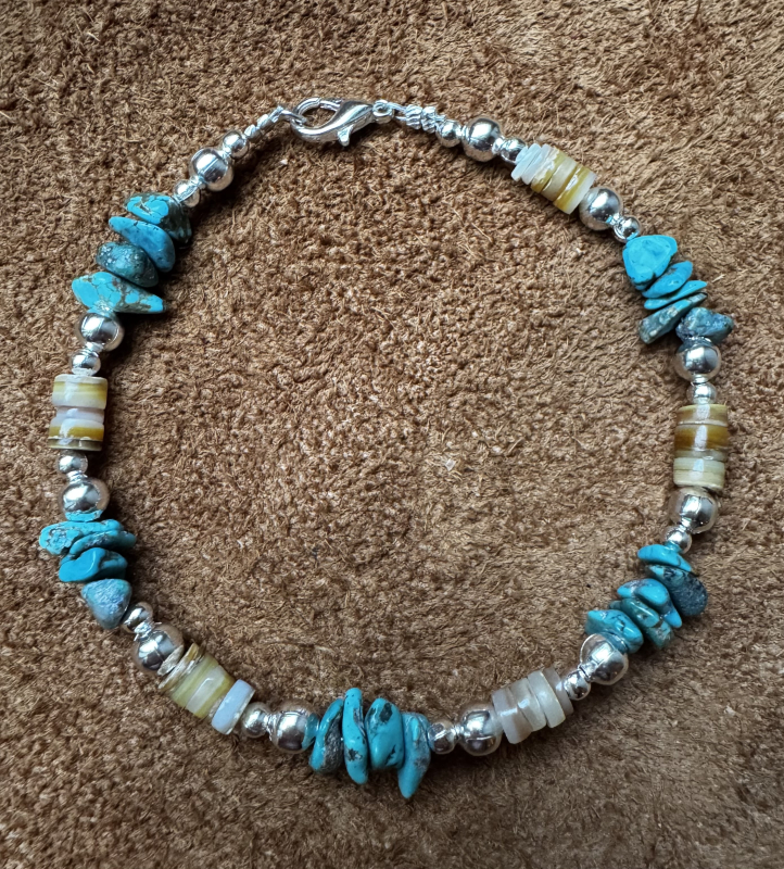 Trkis/Silberarmband