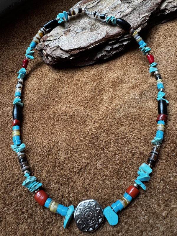 Indianerschmuck Kette Sonnensymbol