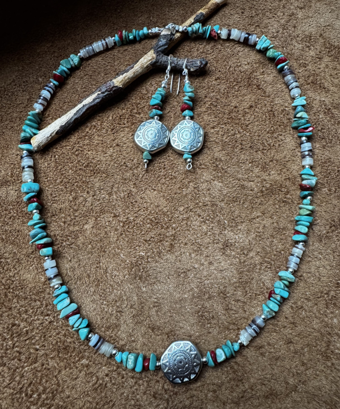 Indianerschmuck Kette Sonnensymbol