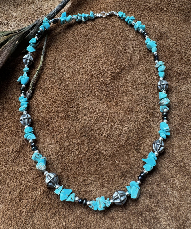 Indianerschmuck T�rkis/Silber Collier
