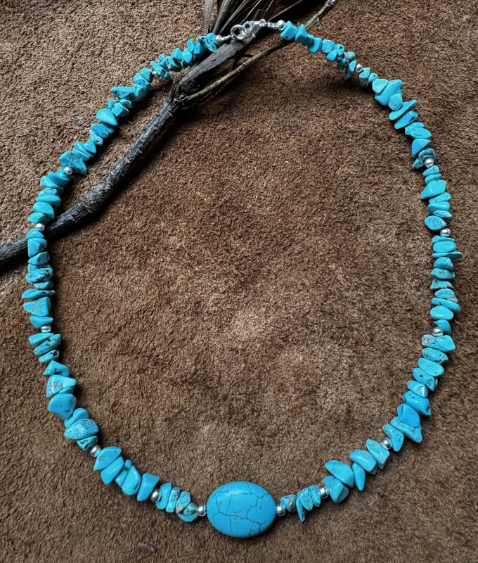 Indianerschmuck T�rkiscollier