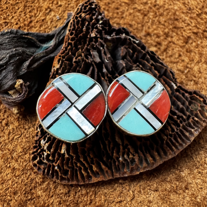 Zuni Inlay Ohrringe