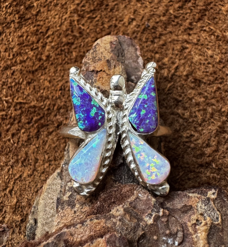 Zuni Opal Ring Schmetterling