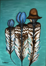 Navajo Malerei Feather Spirits