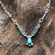 Navajo Collier Two Feathers