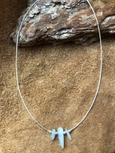 Liquid Silver Collier mit Aquamarin