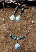 Navajo Ohrringe Buffalo