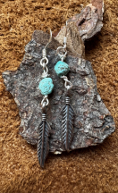 Navajo Ohrringe Feder Navajo Ohrringe Feder