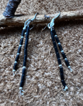 Heishi Onyx Ohrringe Heishi Onyx Ohrringe