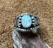 Opal/ Silber Ring