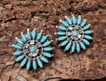 Zuni Trkis Ohrringe