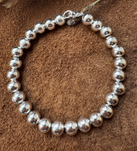 Silberperlenarmband