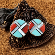 Zuni Inlay Ohrringe